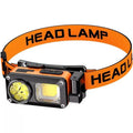 Waterproof rechargeable sensor headlamp for night fishing outdoor use