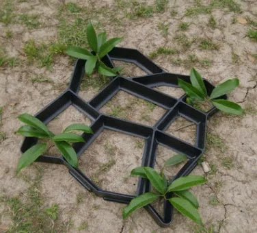 Black plastic goose floor concrete mold 42x43cm for DIY garden path stepping stones