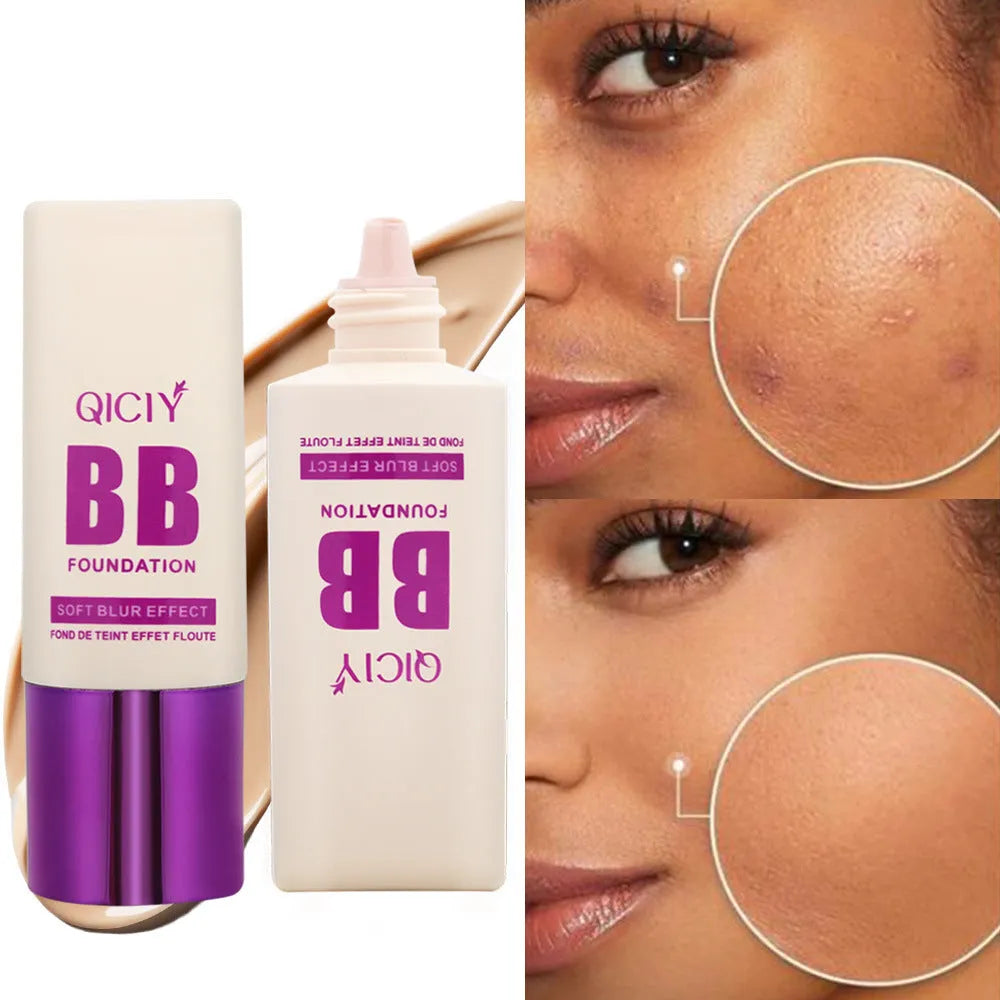 Feeding bottle squeeze tube of liquid foundation BB cream in 10 colour shades for brightening and concealing