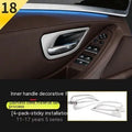 Four ABS stainless steel decorative frame bars for BMW 5 Series F10/F11 interior door handles.