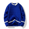 Men's modal acrylic loose fit pullover sweater in beige colour on hanger