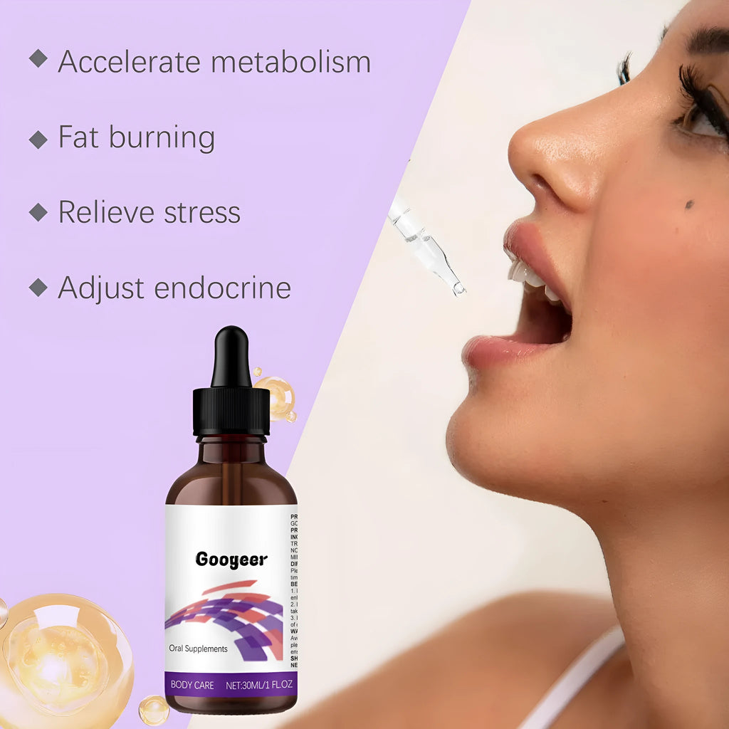 Googeer oral body treatment supplement 30ml bottle, liquid formula in body care kit.