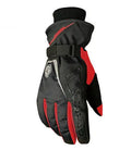 Waterproof cold-proof motorcycle gloves in red, blue, and black, men's sizes M L XL