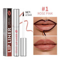 Matte finish pointed toe tear and pull lip liner shown in a Rose Pink colour variant.