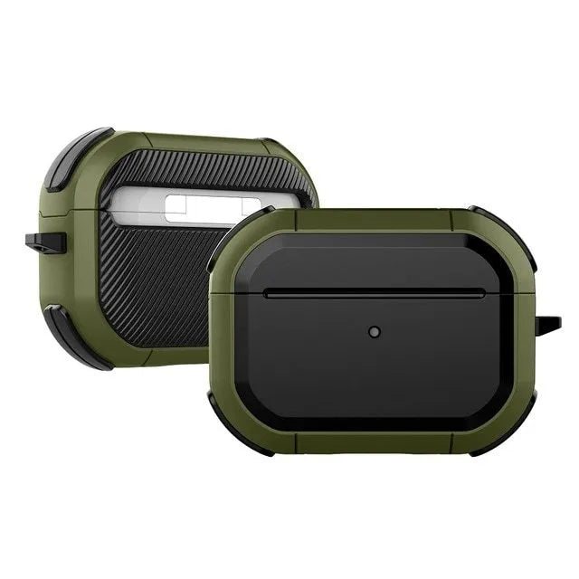 Black TPU and PC protective shell for Apple AirPods Pro charging case