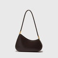 Retro oval women's underarm bag in seven colour options with single shoulder strap and sandwich pocket