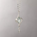 Mori style winding hollow out creative pendant necklace with adjustable cross chain