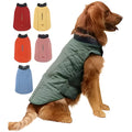 Dog winter coat with reflective trim, available in multiple colours and sizes including XS to 3XL