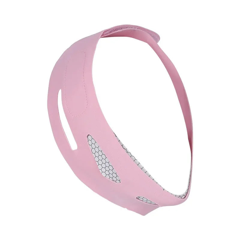 Elastic V face bandage in pink colour for facial support and skincare routines