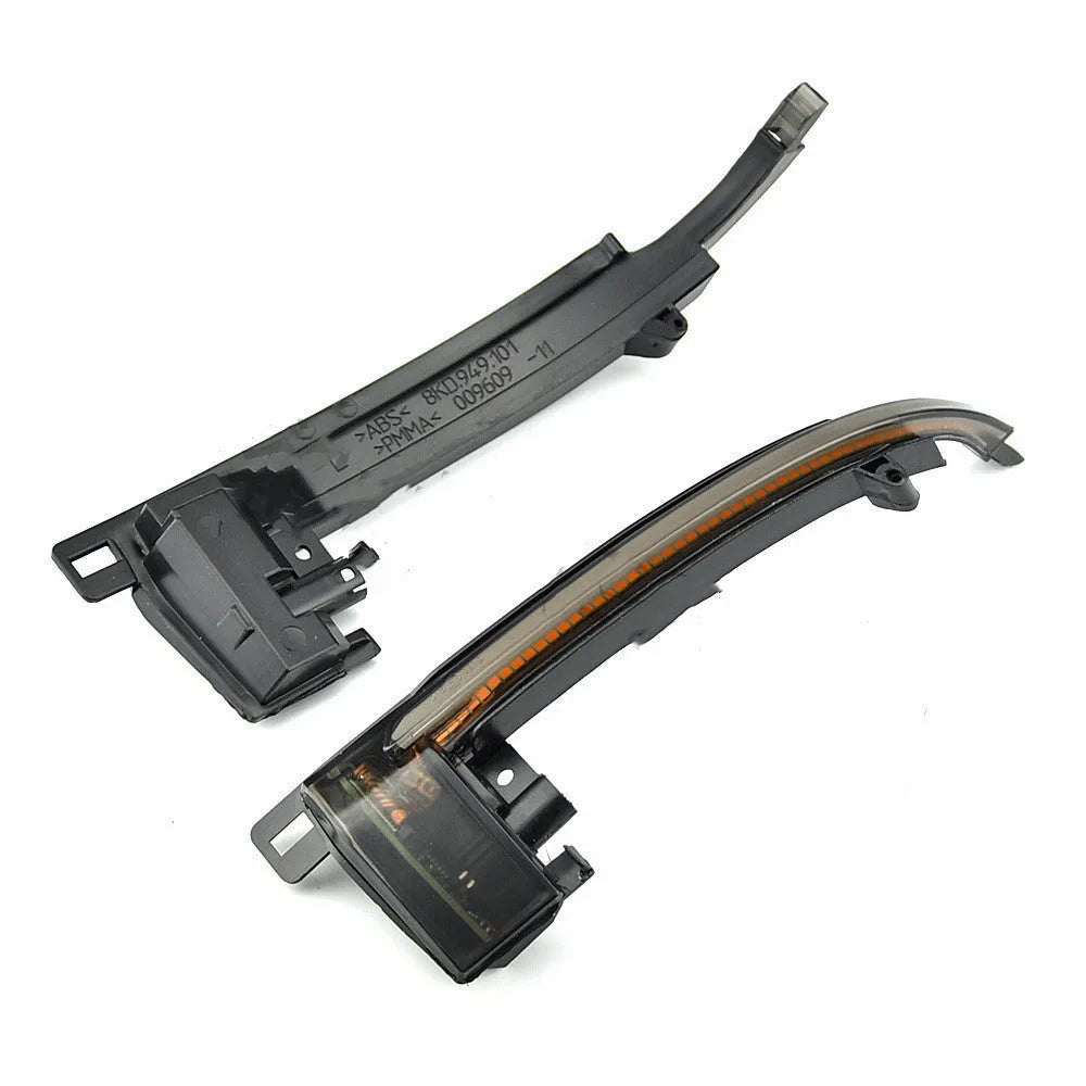 Dynamic LED mirror turn signal indicator for Audi A4 B8 model in black finish