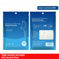 Disposable dental floss packs showing independent wrappers and bulk bag options