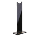 Black detachable headphone stand with silicone base for gaming headsets