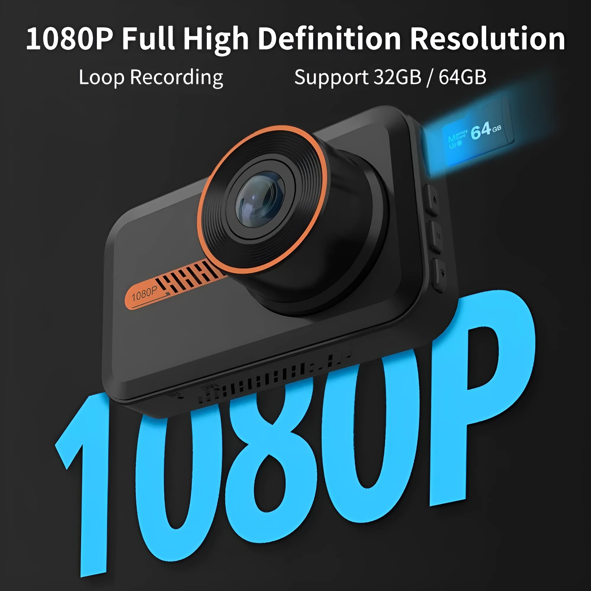 ThiEYE front and rear car dash camera with 3-inch screen, suction mount, and waterproof rear camera unit.