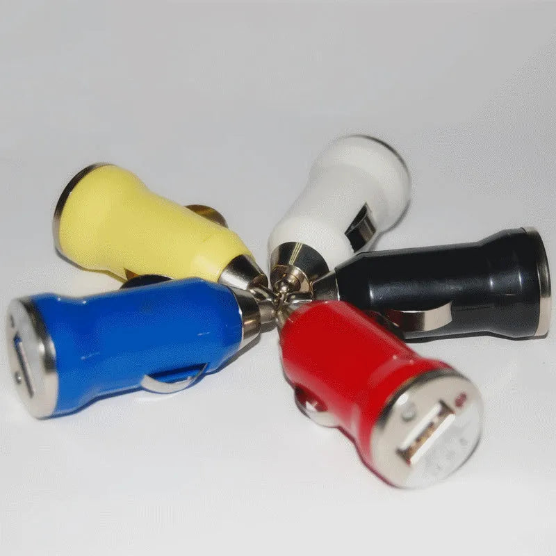 Multi function USB car charger with LED indicator, black, 6x24x24mm, ABS fireproof material