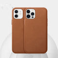 Real cowhide leather iPhone case with magnetic animation feature in multiple colours.