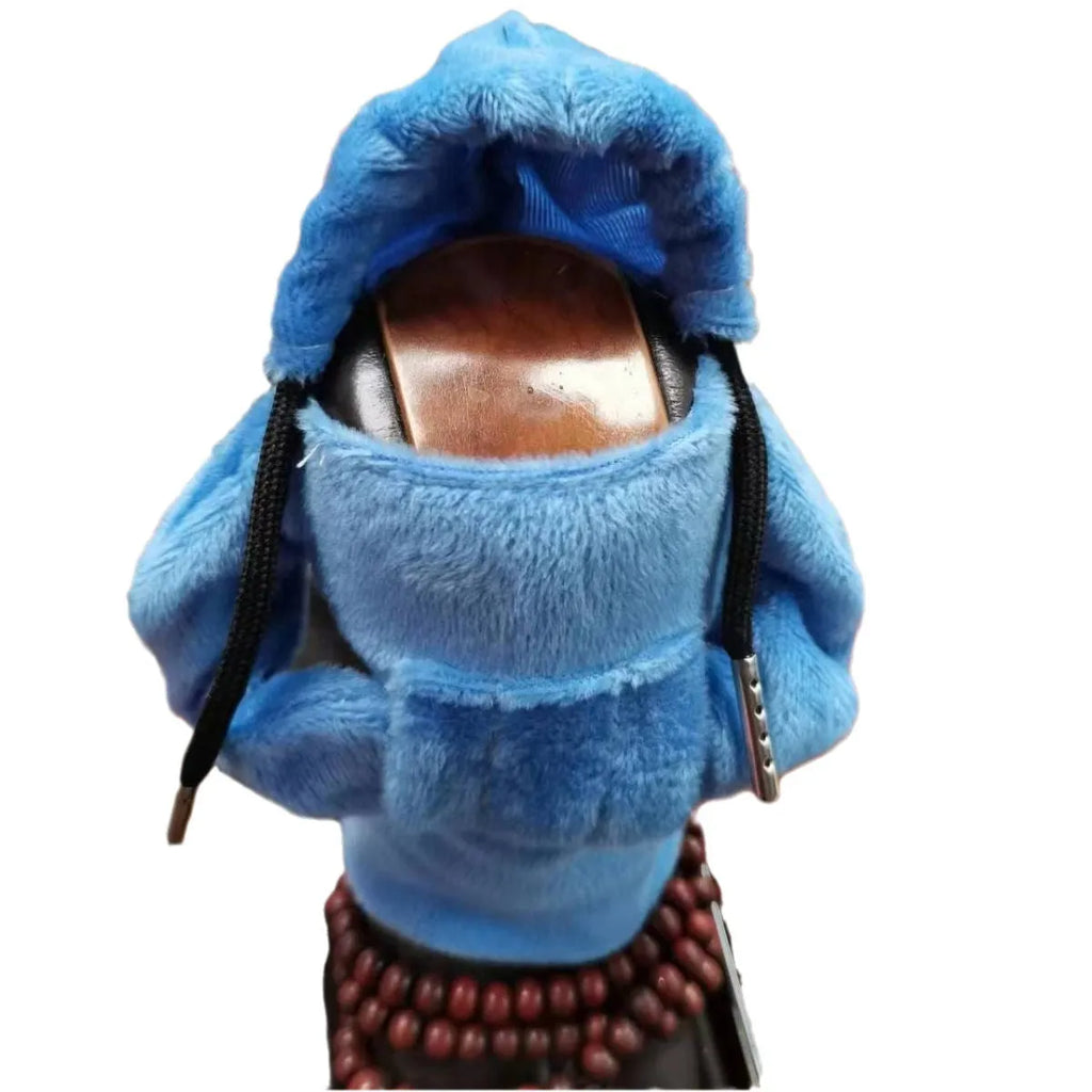 Velvet car gear handle cover in multiple colours fitted on gear knob