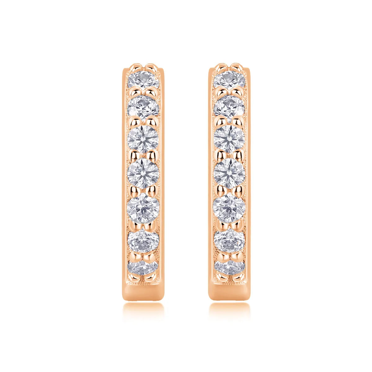 Moissanite stud earrings in S925 silver platinum plated golden colour with gift box and GRA certificate