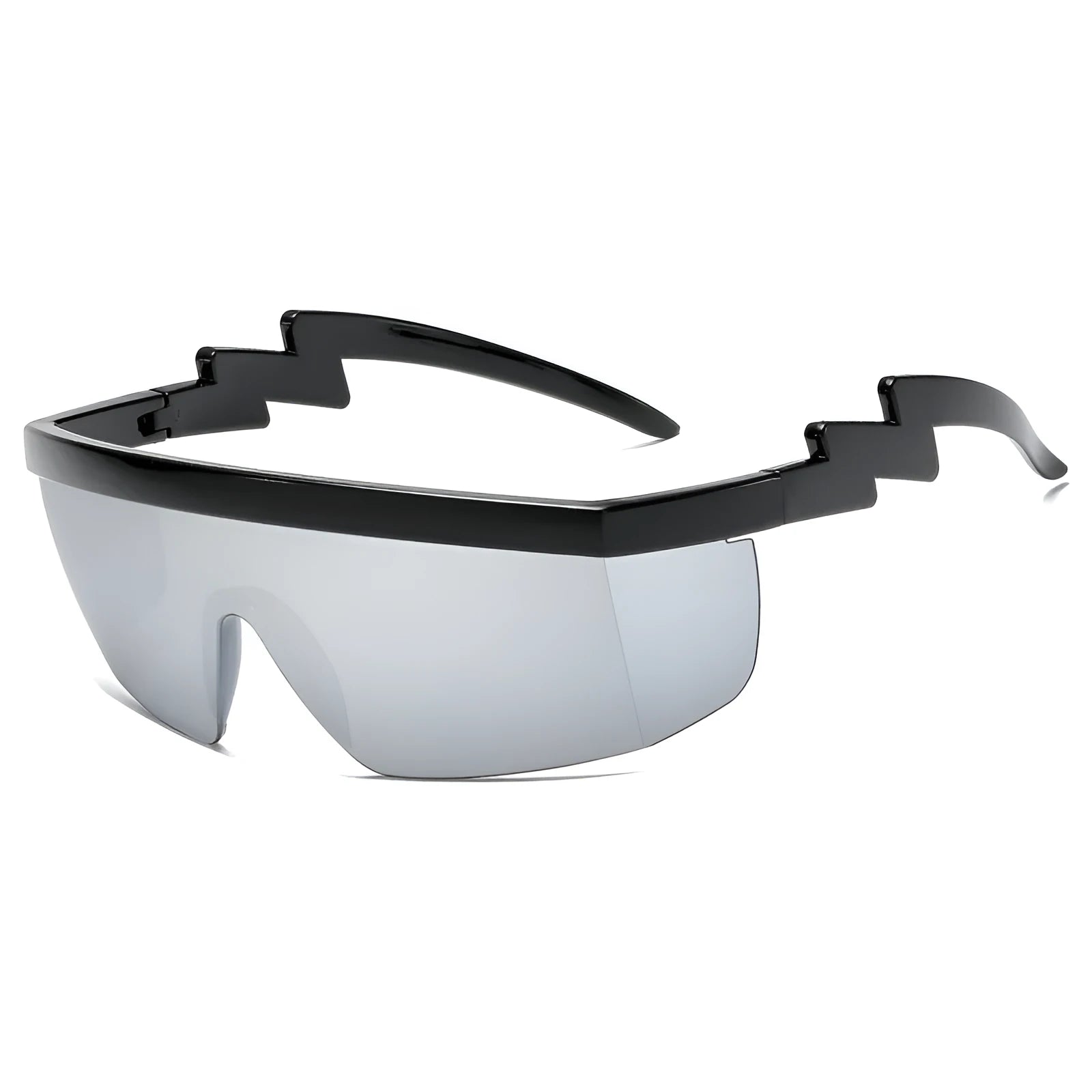 One-piece sports sunglasses for cycling with PC lens in multiple colour options