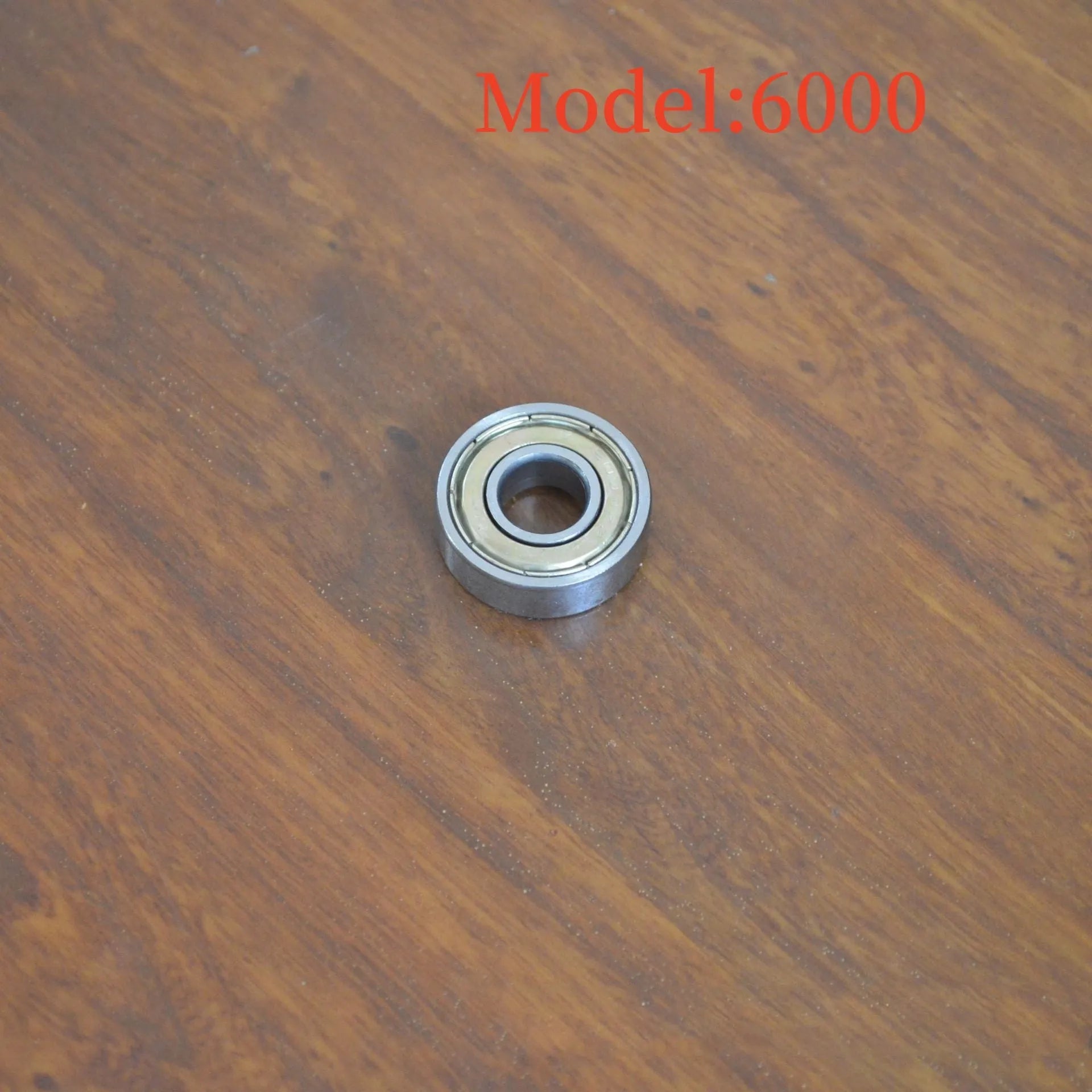 6000zz carbon steel ball bearing showing 10x26x8mm dimensions and iron retainer