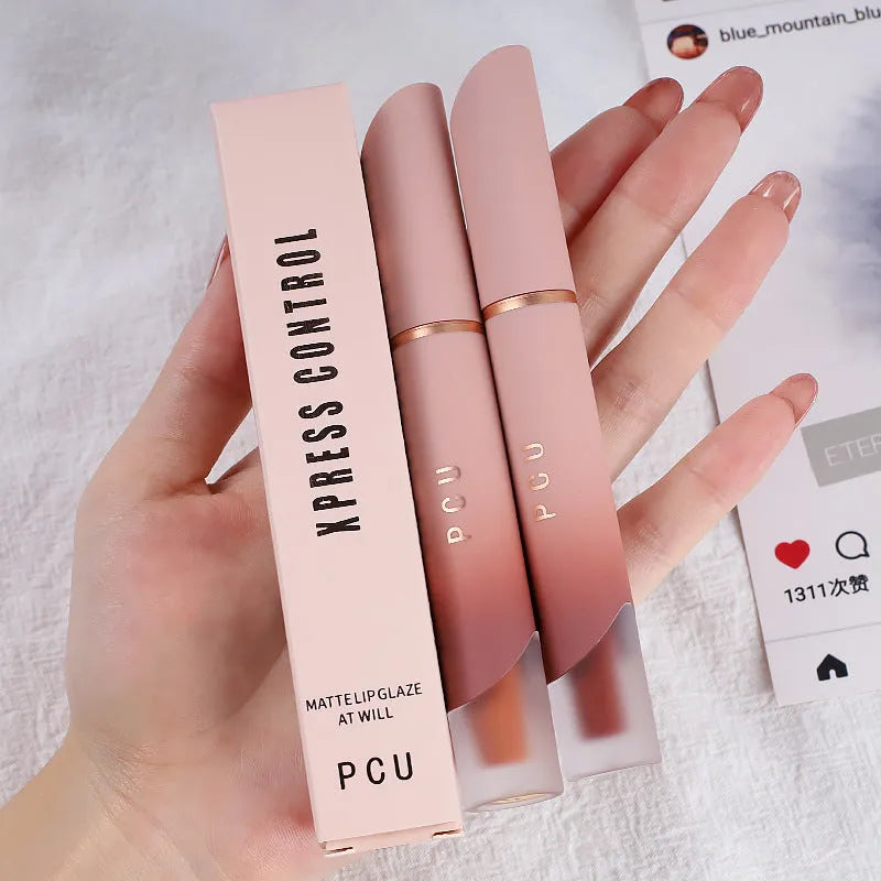 Lip And Cheek Blush in White Peach Cheese shade with velvet matte finish