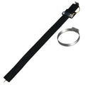 Black rubber vehicle electrostatic grounding strap, 37cm long, for preventing static shocks on cars and vans.