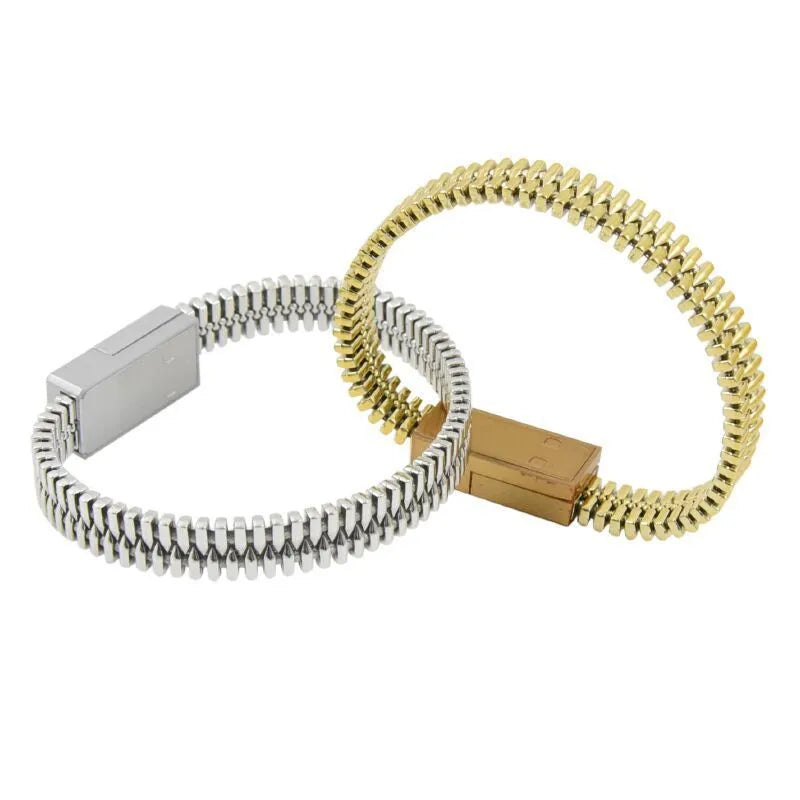 Green bracelet data cable 20cm with alloy port for iPhone, worn on wrist