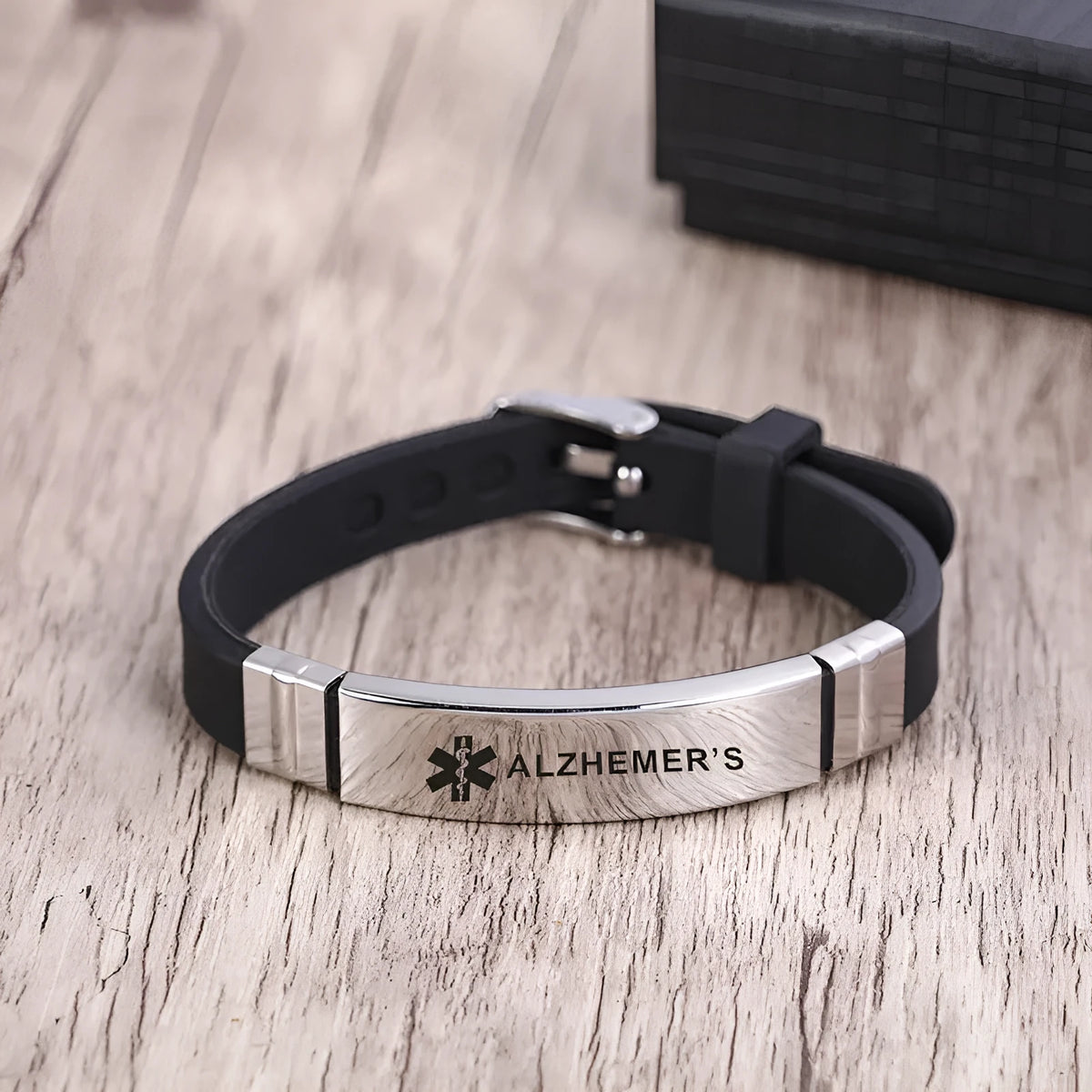 Stainless steel geometric bracelet in allergy colour, single metal cuff with angular design