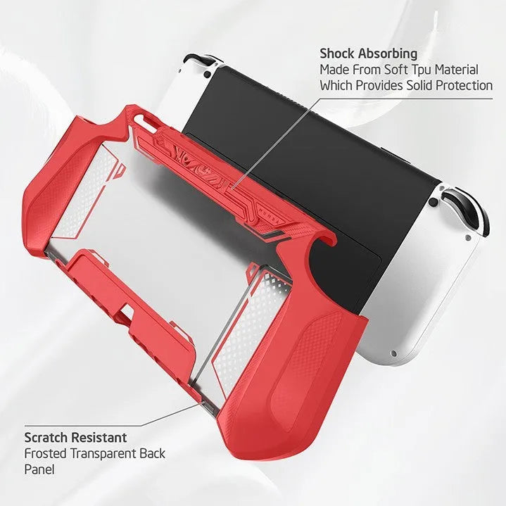 TPU protective cover for Nintendo Switch OLED 2021 console in various colours.