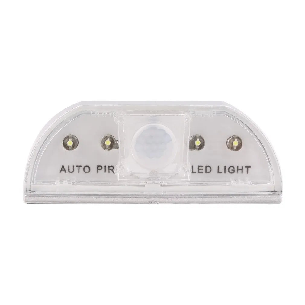 White smart door lock lamp with infrared sensor, 30mm thick, mounted on door frame near keyhole