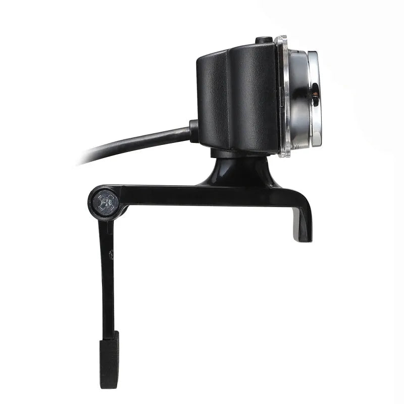 Black HD USB notebook computer camera with built-in microphone and night vision