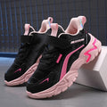 Waterproof leather girls casual sneaker with Velcro fastening, pink upper, and non-slip MD sole