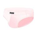 Men's seamless low waist briefs in white, black, and pink colours