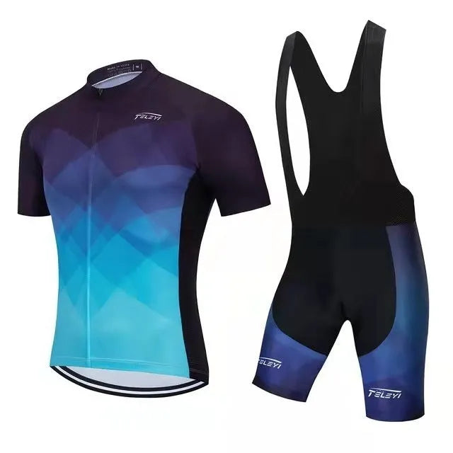 Cycling jersey for mountain and road bikes with moisture absorption function in various colour styles