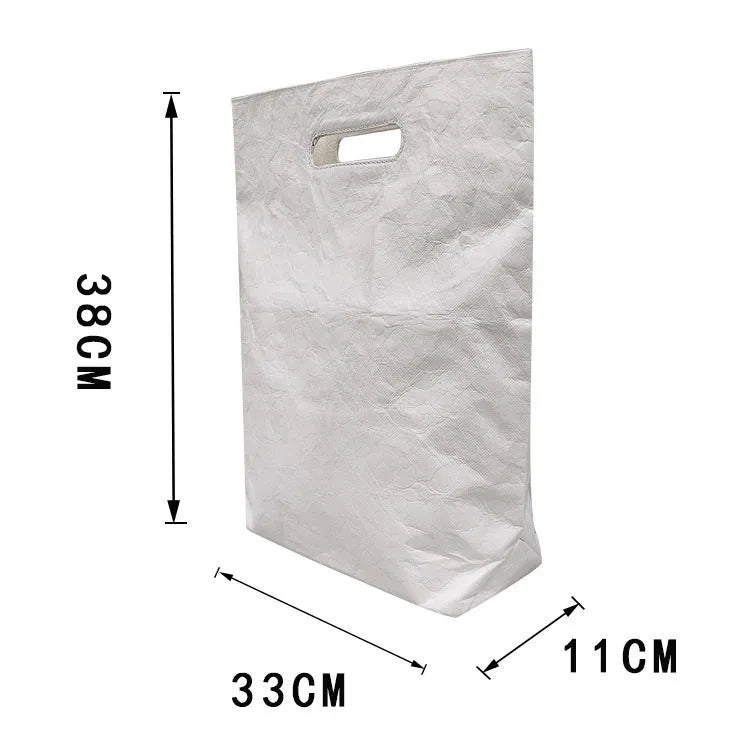 DuPont paper tote bag in solid colour, eco-friendly shopping bag, fashion simple style, available in multiple colours