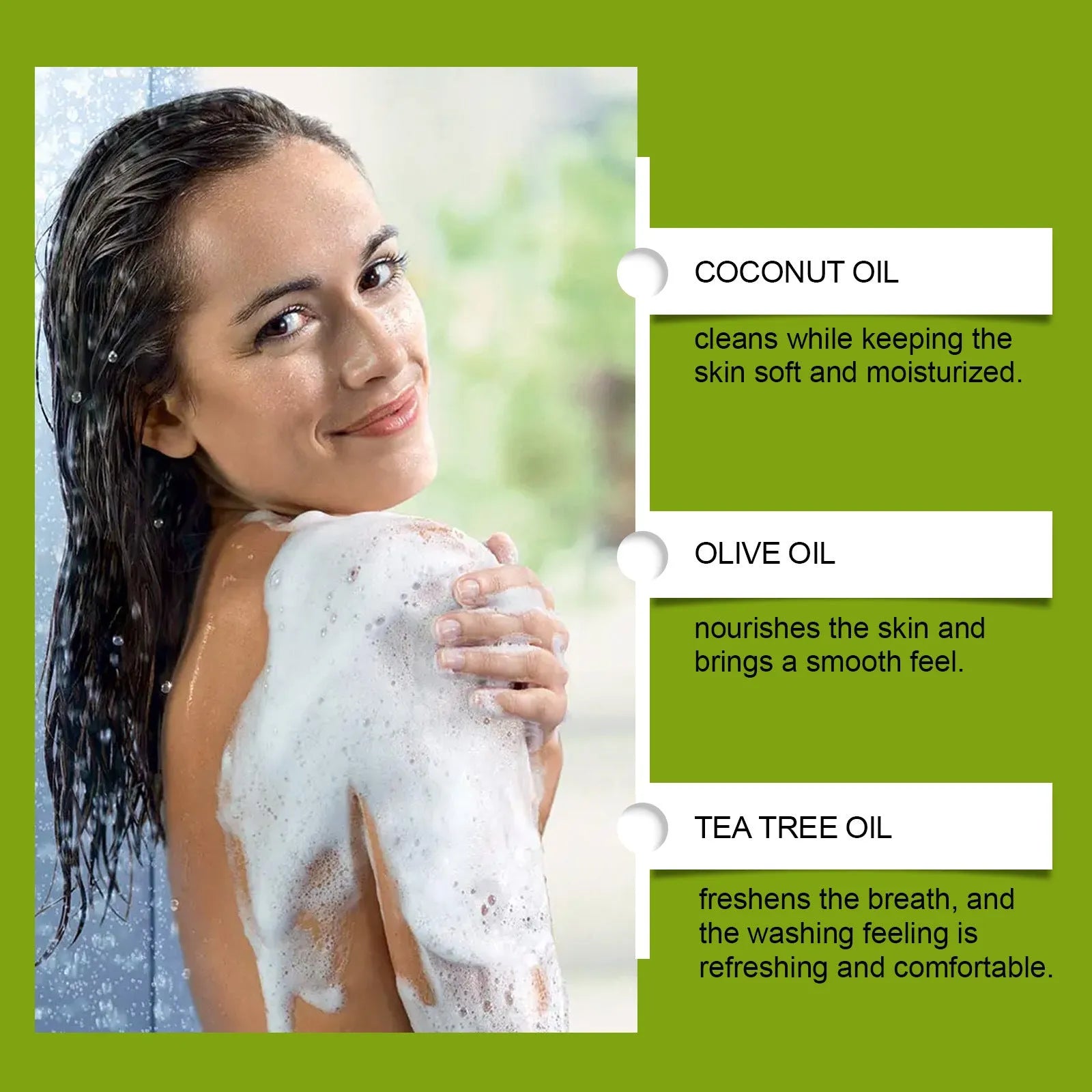 Tea tree oil skin relief soap 100g bar with natural ingredients in simple packaging