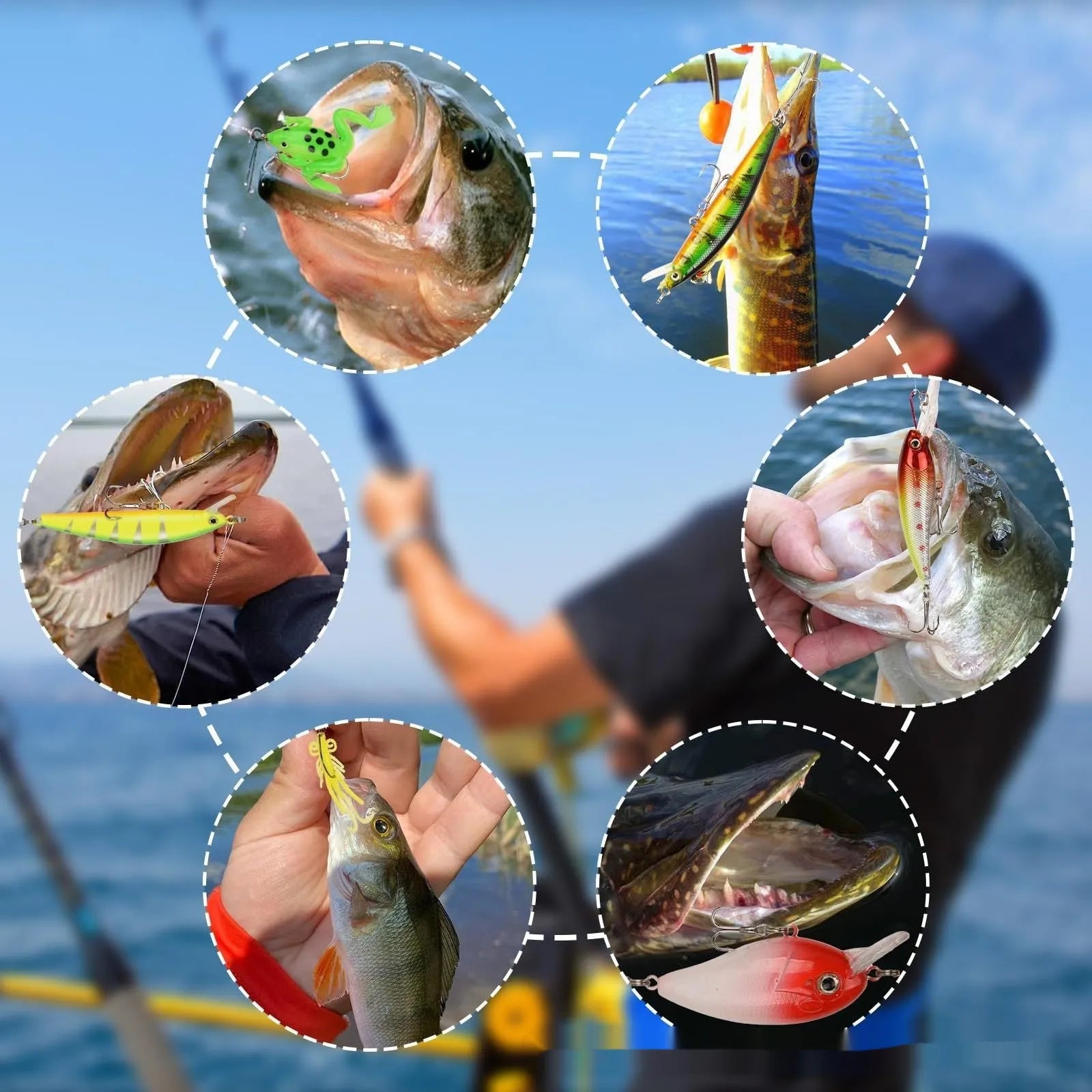 Fishing bait blind box set Christmas countdown calendar with PVC collectible pieces for elderly anglers