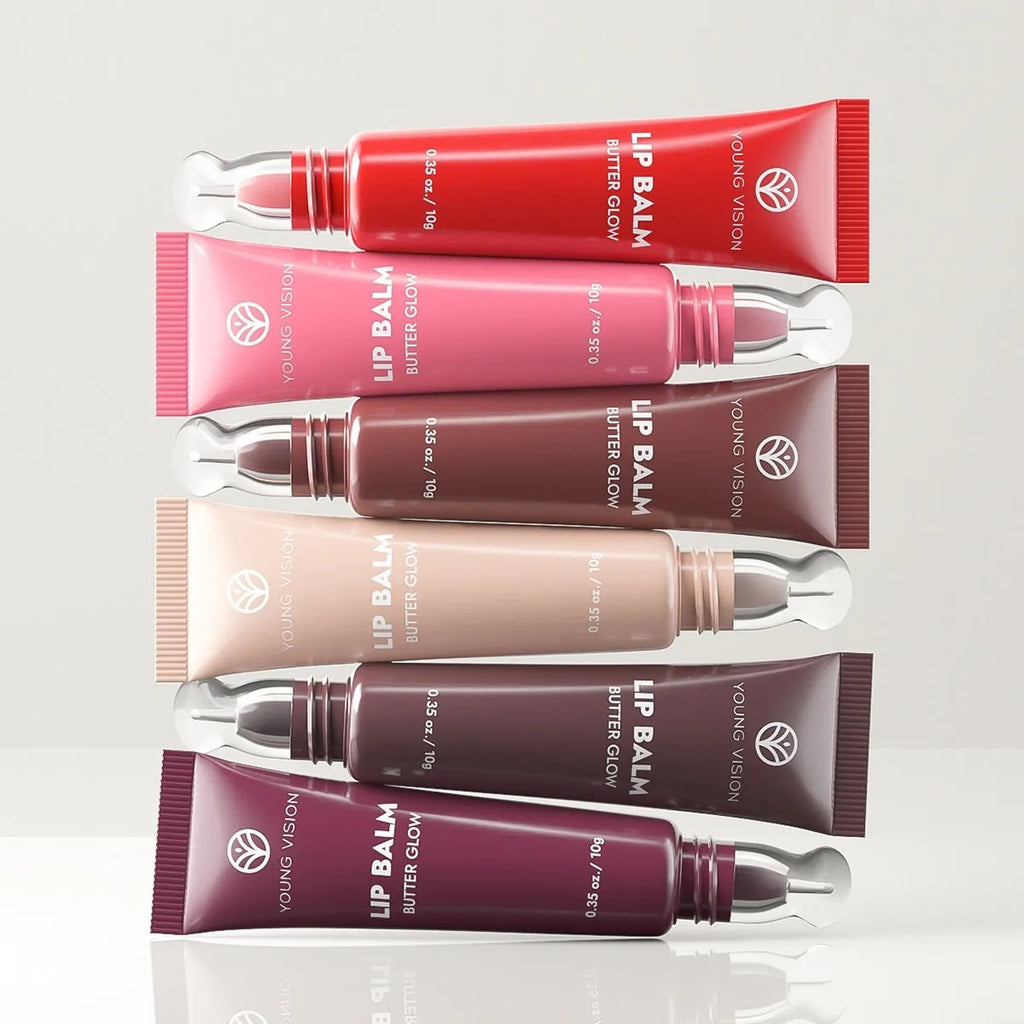 Modular plug hose lip gloss in six colour options with moisturising formula and 10g net content