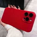 Ultra-thin breathable hollow PC phone case with lens protector, shockproof and anti-fingerprint, for iPhone 16 series, multiple colours including Chinese Red