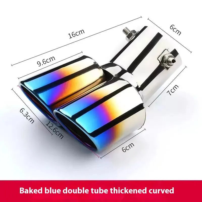 Universal stainless steel car exhaust pipe muffler tail hood decoration back segment metal construction