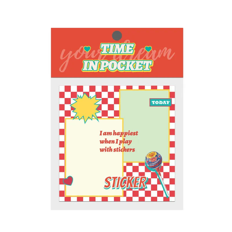 Time Series Korean note paper pad with 90 sheets, rectangle shape, and colourful cover options