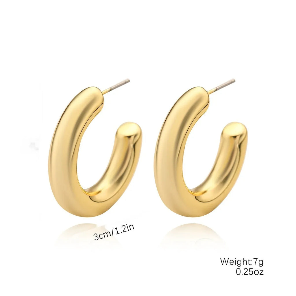 Acrylic geometric water drop earrings with electroplated glossy finish, simple style