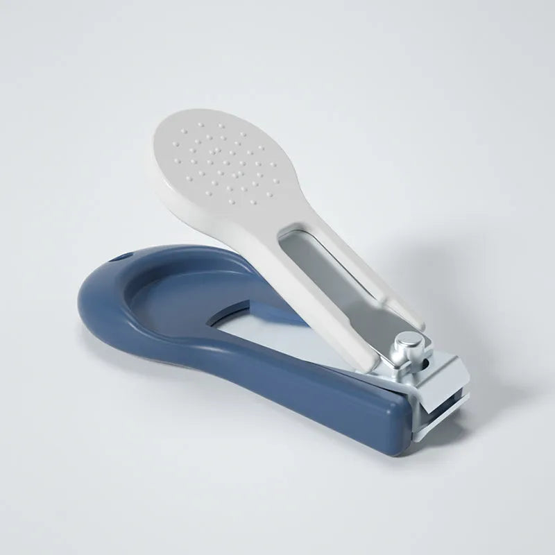 Baby nail clippers set with silicone case, plastic file, and stainless steel clippers in a choice of animal designs.
