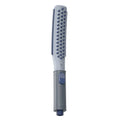 Pet bathing brush showerhead for dogs with ABS plastic handle and soft bristles in blue and gray colour