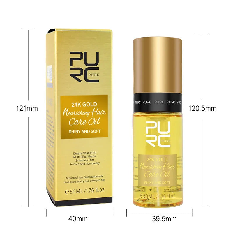 50ml yellow hair care essential oil bottle for scalp oil control and repair of dyed or permed hair