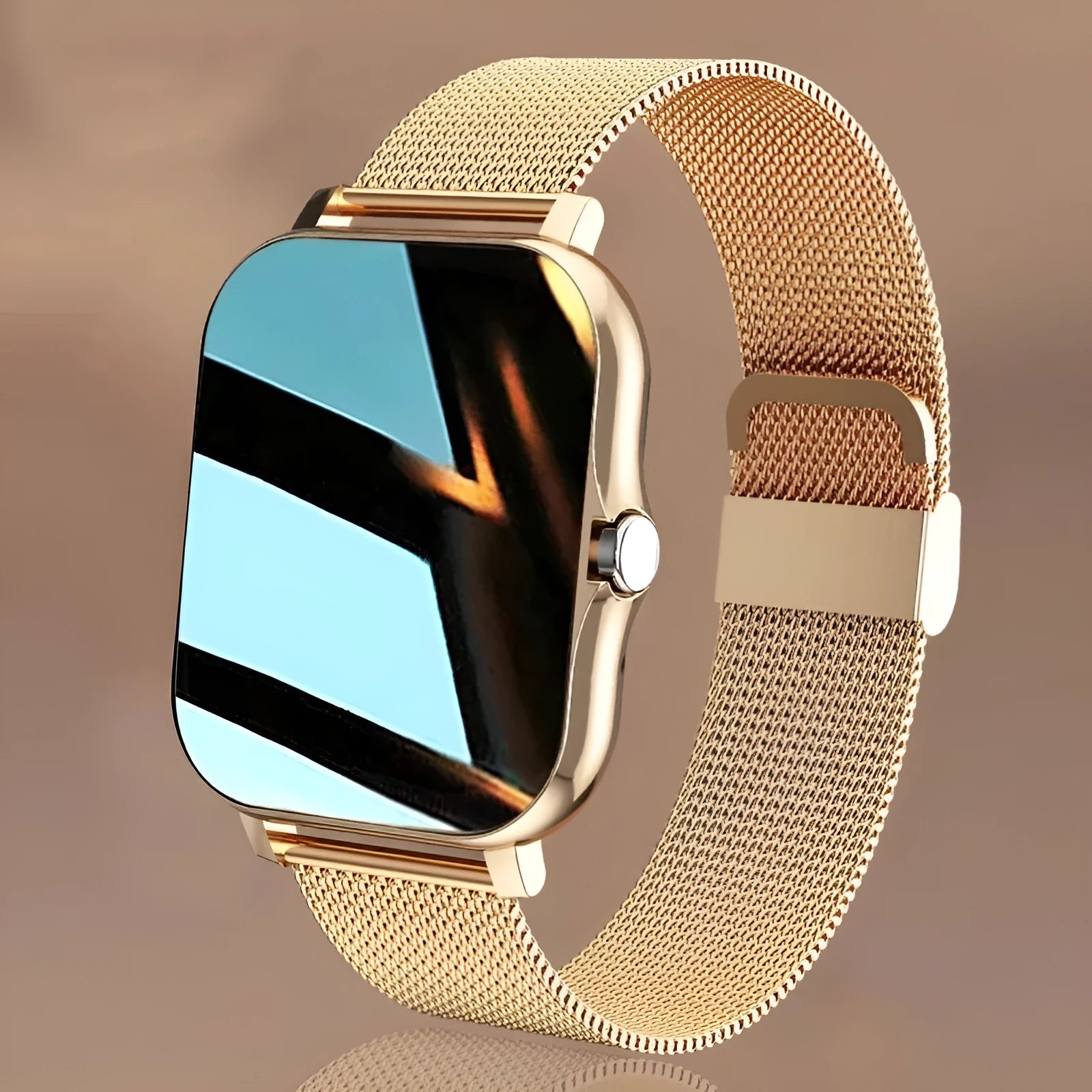 Y13 smart watch with 1.69-inch touch screen, silicone strap, heart rate and step tracking, in pink