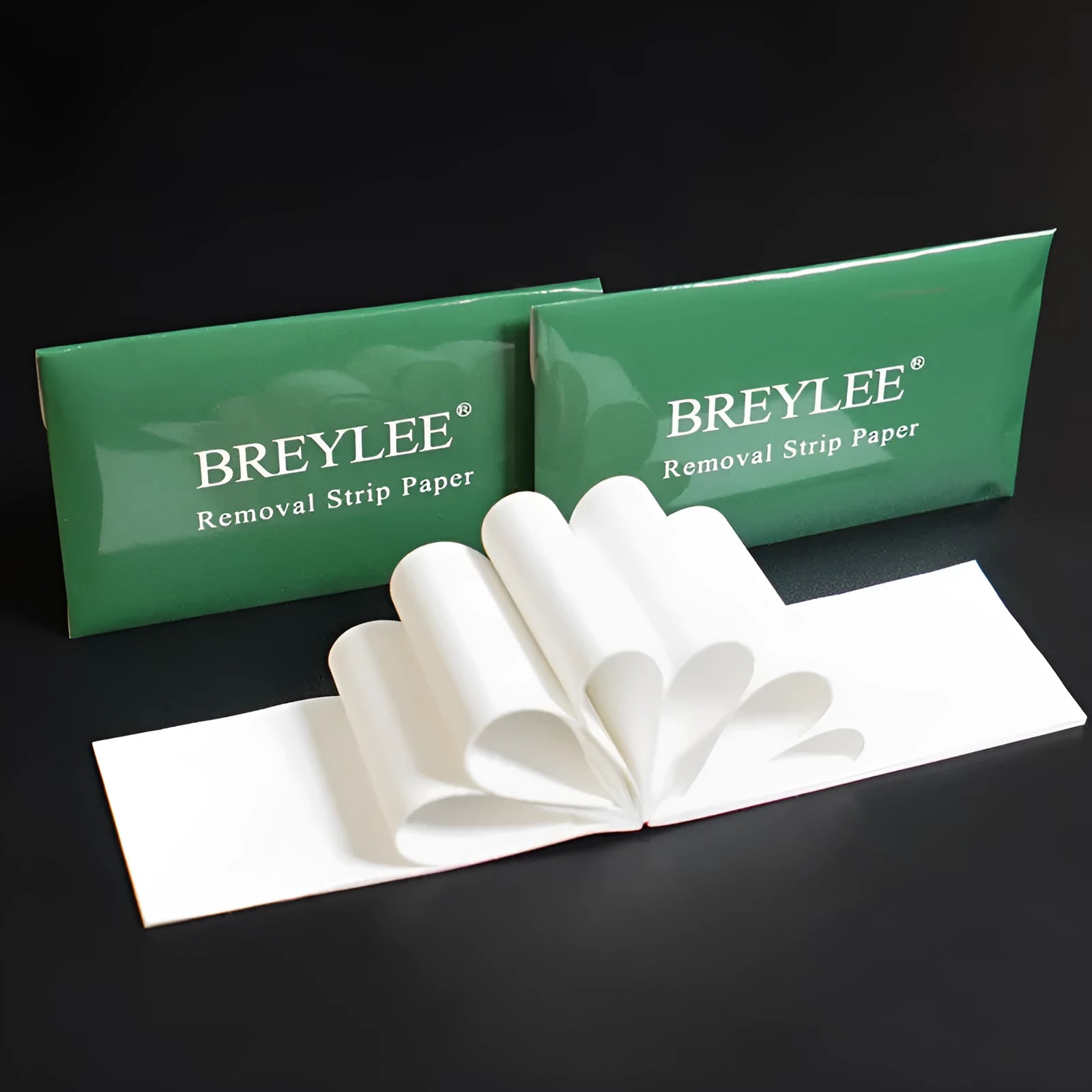 BREYLEE nasal mask paper strips showing 7.8x12.5cm dimensions and 100-piece pack
