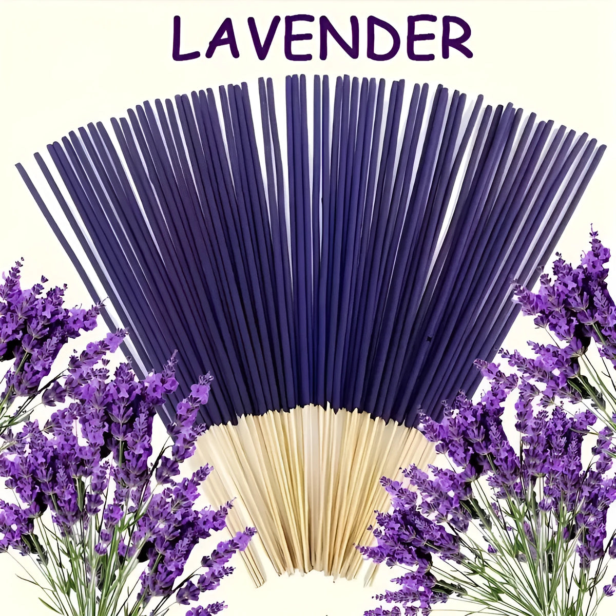 Mixed incense stick set with joss-sticks, incense fork, and quantity options of 25, 50, 75, or 100 pieces