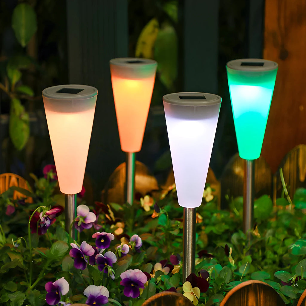 Landscape decorative lantern solar light with plastic housing and LED light source for outdoor garden use