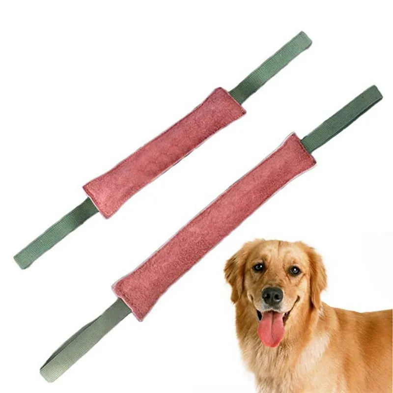 Dog biting stick training stick made from cowhide, 40cm length, picture color, for bite force training