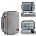 Black and grey oxford cloth protective cover for a 2.5-inch portable hard drive.